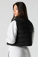 High Neck Puffer Vest