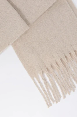 Oversized Chunky Knit Fringe Scarf