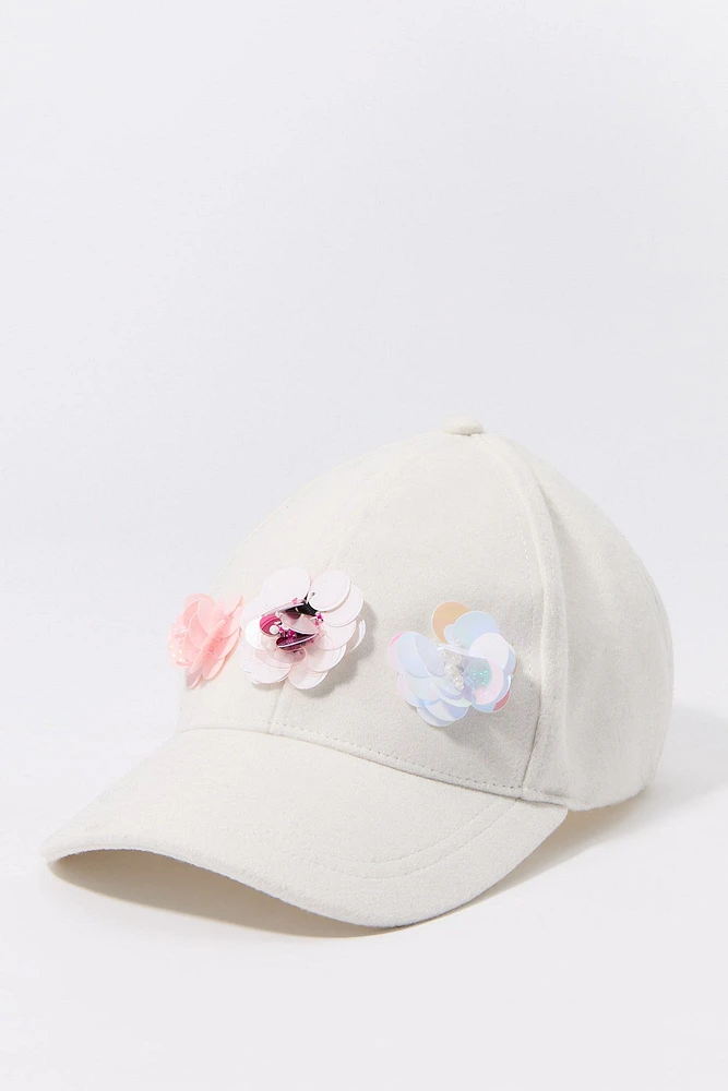 Casquette de baseball Fleur 3D