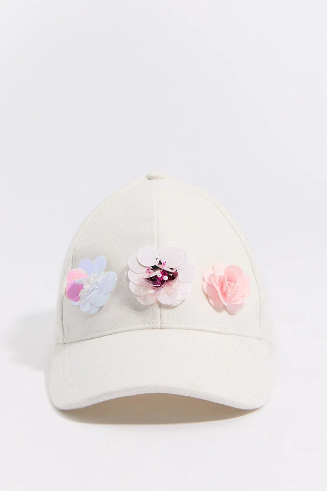 Casquette de baseball Fleur 3D