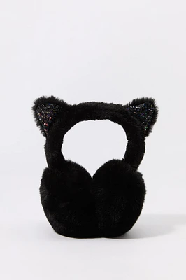 Sparkly Cat Ear Earmuffs