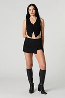Ribbed Knit Cropped Vest