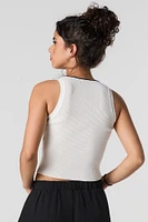 Camisole en tricot côtelé avec découpe et boucle
