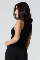 Pointelle Knit Cropped Tank