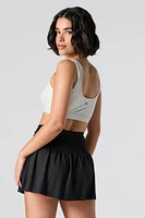 Active Ruched Skort with Phone Pocket