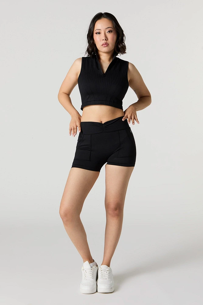 Active Seamless Cinched Side Pocket Biker Short