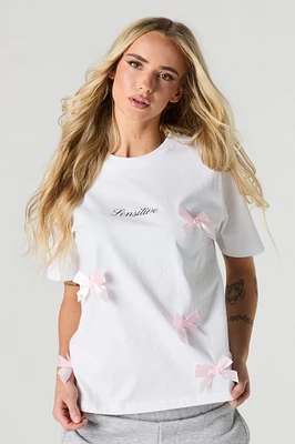 T-shirt à imprimé Sensitive avec boucle