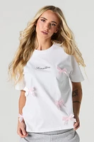 T-shirt à imprimé Sensitive avec boucle