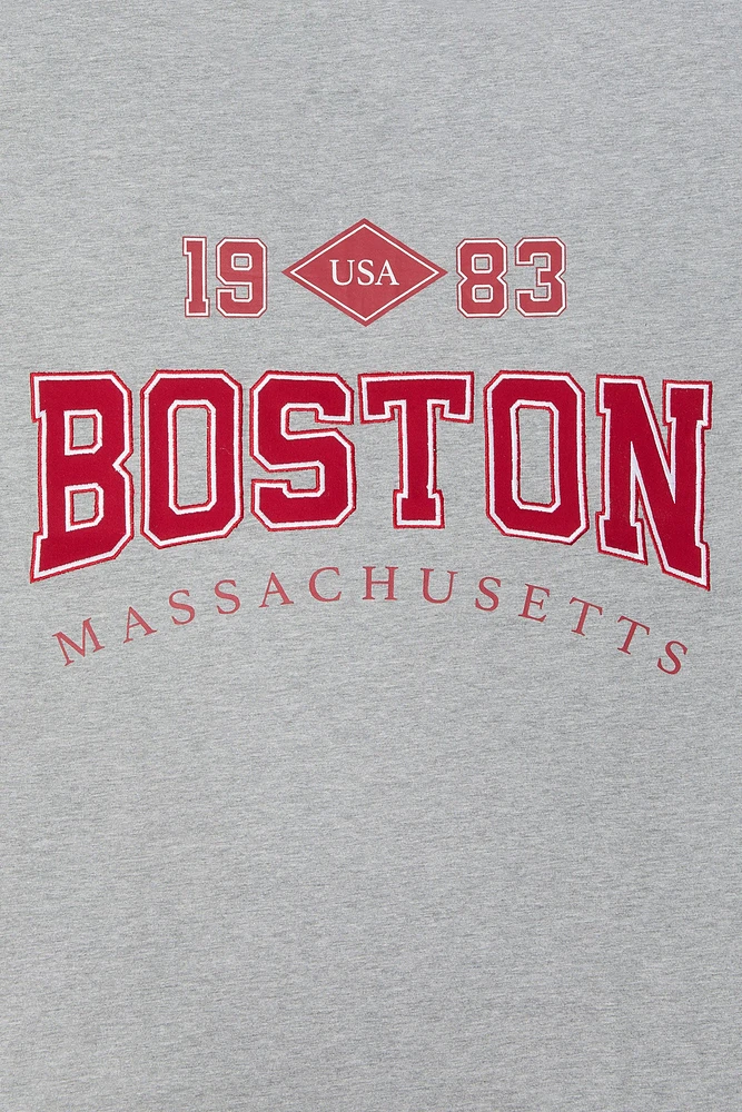 Boston Embroidered T-Shirt