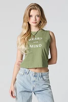 Heart and Mind Graphic Cropped Tank