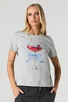 T-shirt à imprimé Cherry Martini