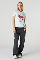 T-shirt avec motif brodé Deer