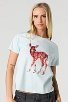 T-shirt avec motif brodé Deer