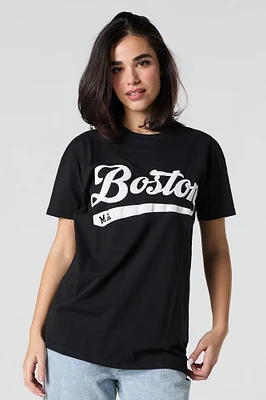T-shirt à imprimé Boston