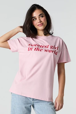 Sweetest Girl Embroidered T-Shirt