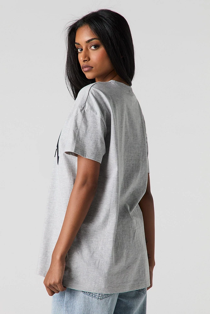 T-shirt avec motif brodé USA