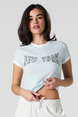 Embroidered Ringer Baby T-Shirt