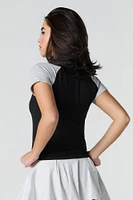 T-shirt raglan avec motif brodé LA