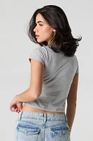 T-shirt court avec motif brodé en serg