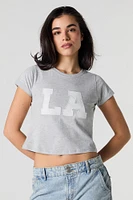 T-shirt court avec motif brodé en serg