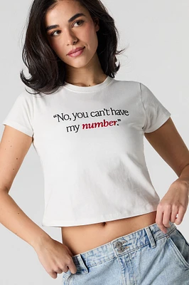 T-shirt court avec motif brodé