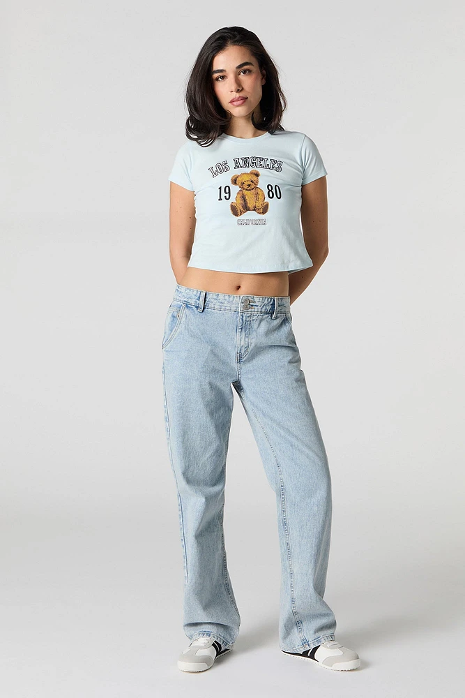 Embroidered Cropped T-Shirt
