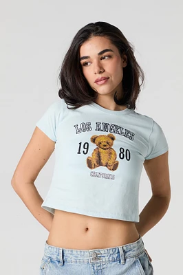 Embroidered Cropped T-Shirt