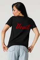 Angel Devil Embroidered T-Shirt