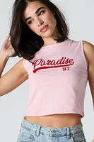 Graphic Cropped Tank