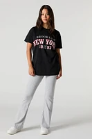 Brooklyn New York Twill Embroidered Tunic T-Shirt