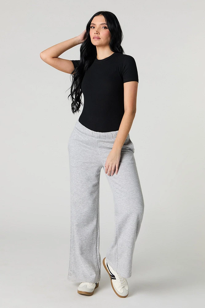 Ribbed Short Sleeve Bodysuit