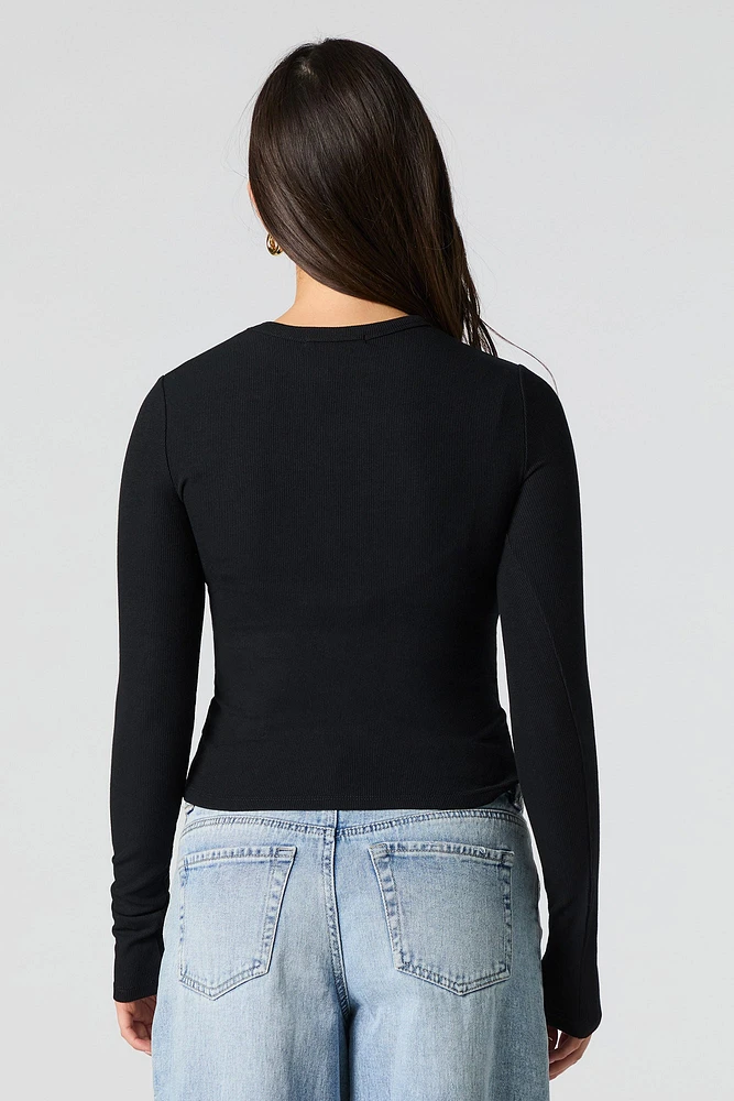Ribbed Long Sleeve Top