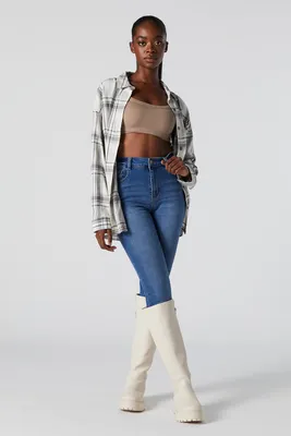 Medium Wash High Rise Skinny Jean