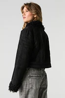 Faux Suede Fur Lined Jacket