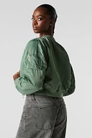 Cropped Bomber Jacket