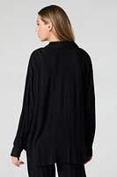 Flowy Oversized Button-Up Top