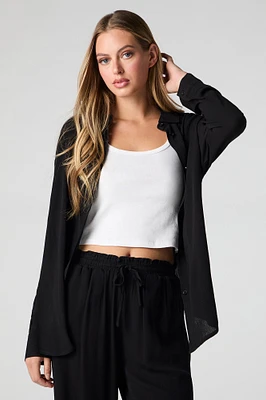 Flowy Oversized Button-Up Top
