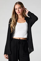 Flowy Oversized Button-Up Top