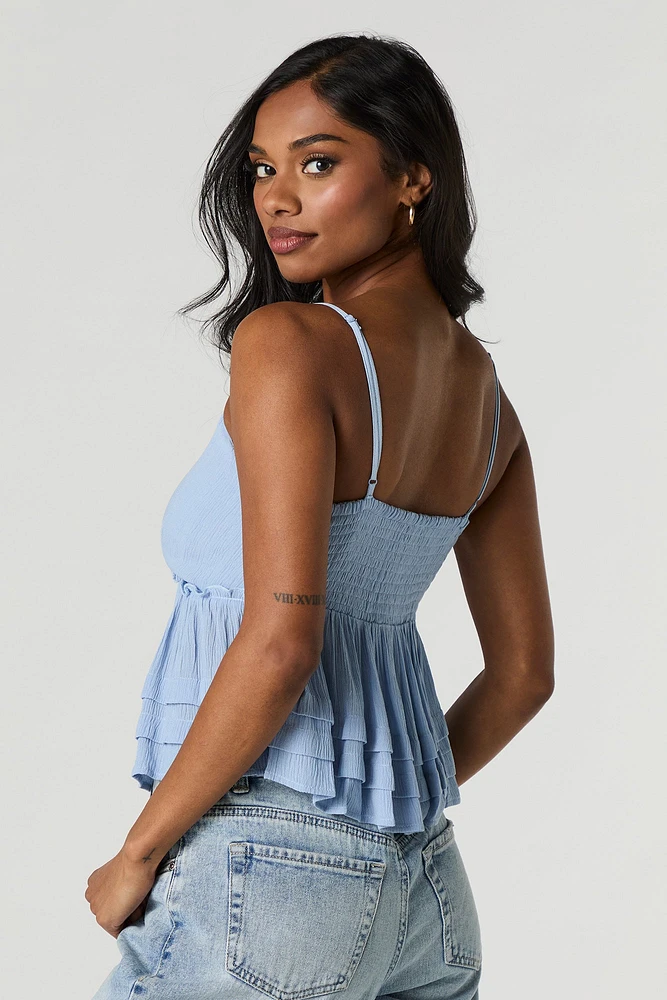 V-Neck Tiered Babydoll Tank