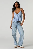 V-Neck Tiered Babydoll Tank