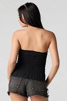 Smocked Peplum Tube Top