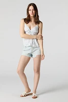 Camisole de style nuisette à surplis fleurie