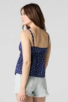 Floral Surplice Babydoll Cami