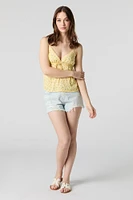 Floral Surplice Babydoll Cami