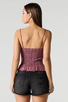 Camisole smockée à basque