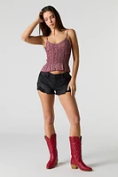 Smocked Peplum Cami