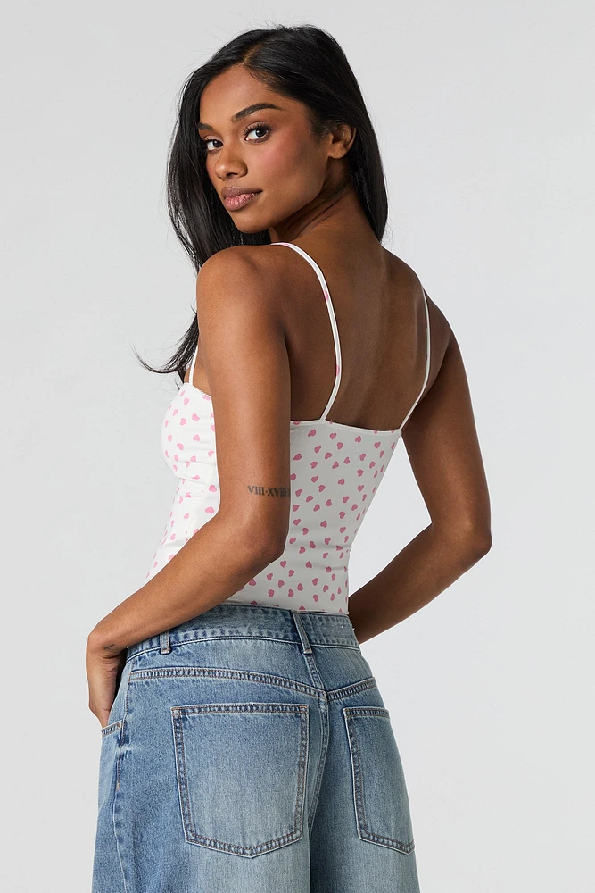 Camisole profilée avec liséré de dentelle et boucle