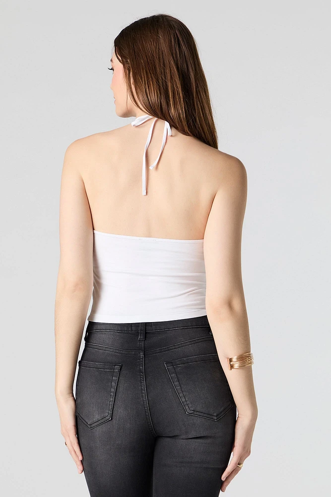 Ford Bronco Graphic Hanky Hem Halter Top