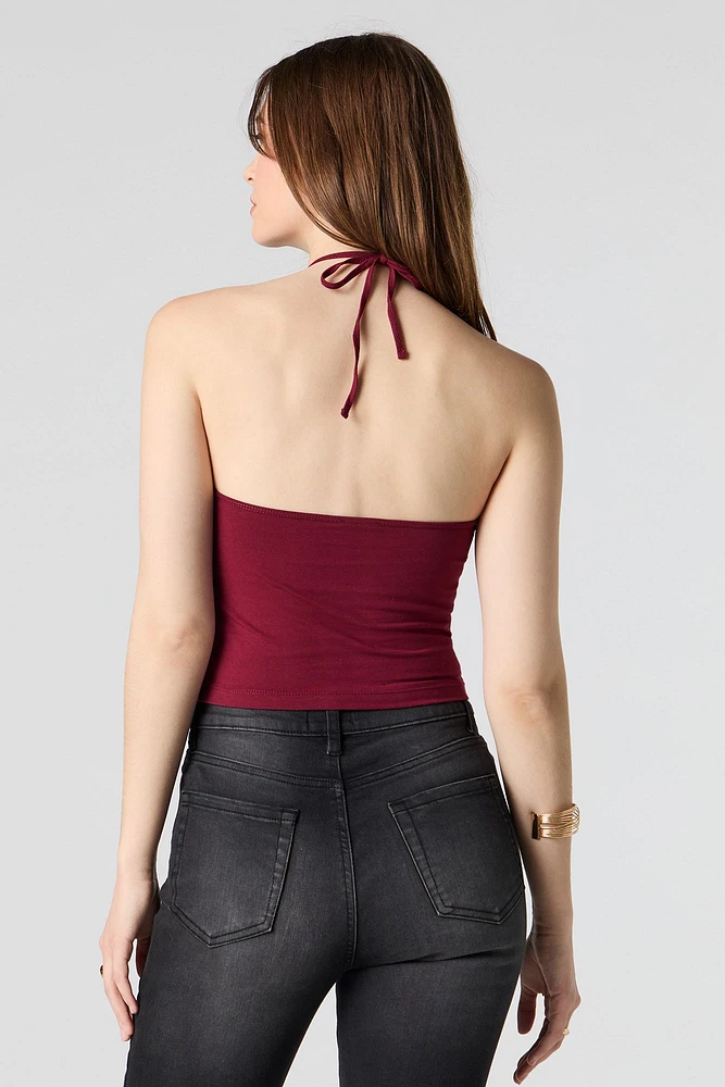 Ford Mustang Graphic Hanky Hem Halter Top