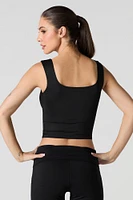 Contour Square Neck Tank with Built-In Cups